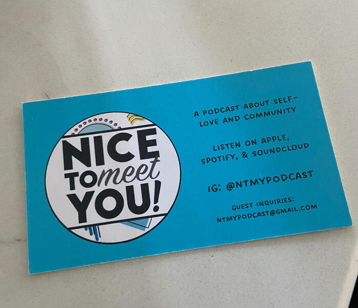 Nice To Meet You! Business Card